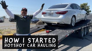 How I started hotshot trucking car hauling in California.