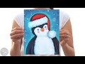 Christmas Painting Tutorial | Easy Cute Panguin Painting