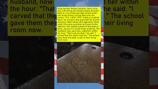 DESK CARVING FROM 1979 MATCHED TWO NAMES STILL MARRIED TODAY**