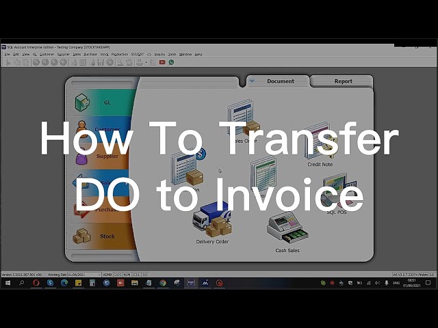 How To Transfer DO to Invoice 如何把送货单传送到发票 | SQL Accounting