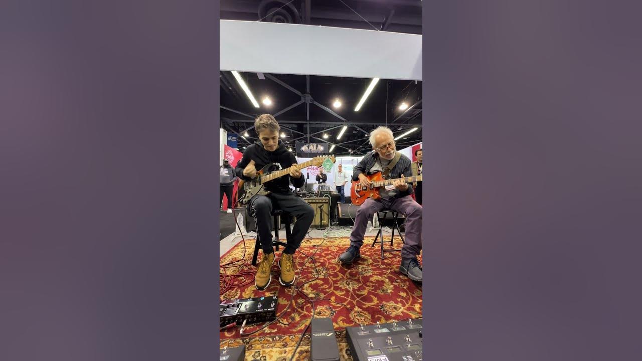 Matteo Mancuso & Father playing Paoletti Guitars at NAMM 2024