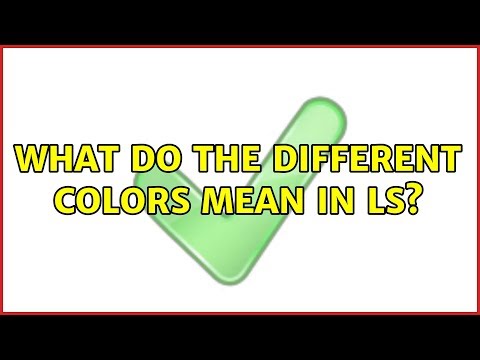 Ubuntu: What do the different colors mean in ls?