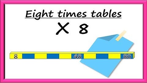 Learn the eight times tables using a counting stick