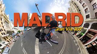 Madrid 360° Bike Tour: Cycling Gran Vía in 4K