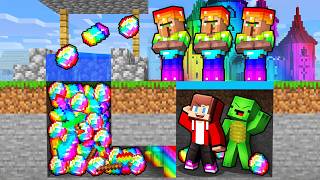 Mikey & JJ Created a Wishing Well to Rob OP Villagers (Minecraft - Maizen)
