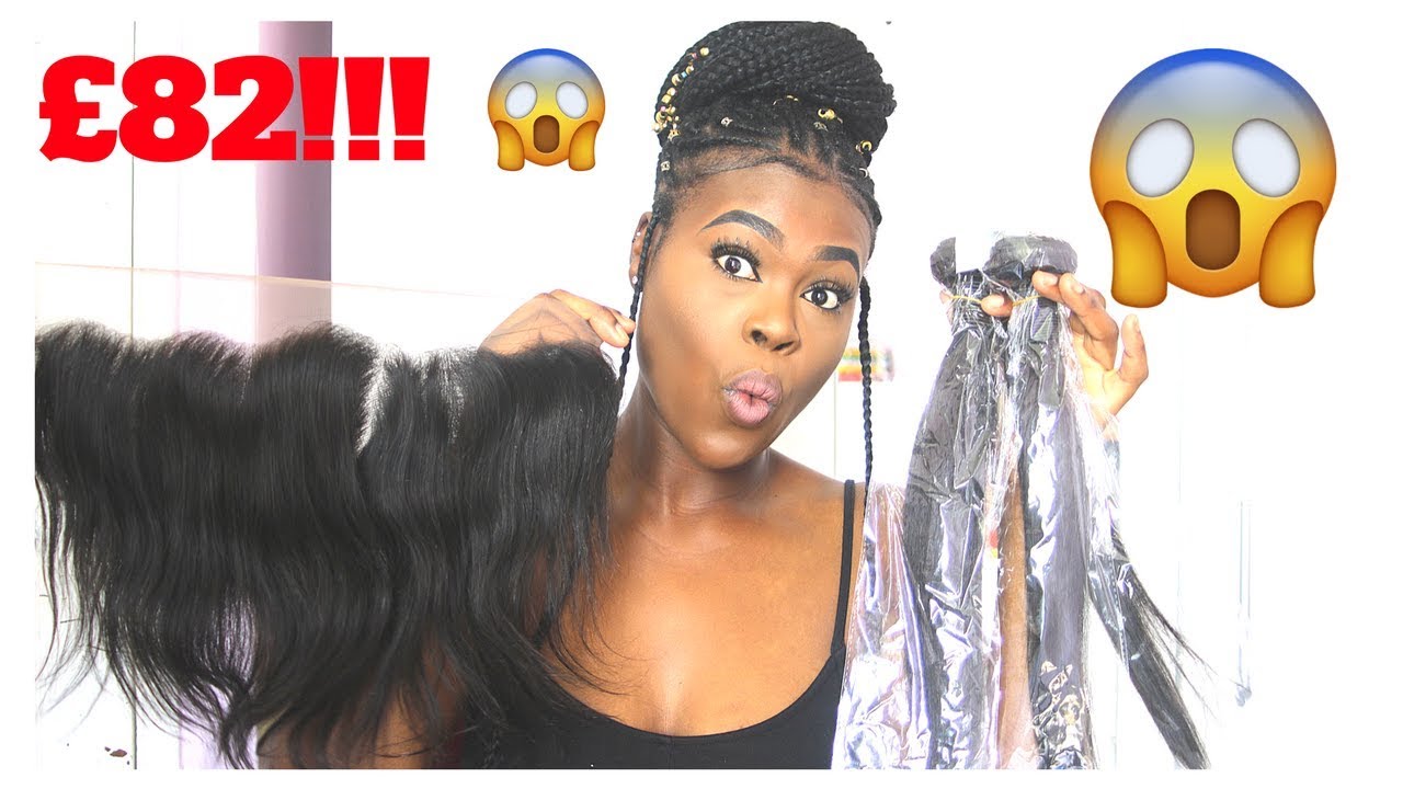 £82 AMAZON HAIR! FRONTAL + 3 BUNDLES 😱😱😱 BeautybyQueenD YouTube