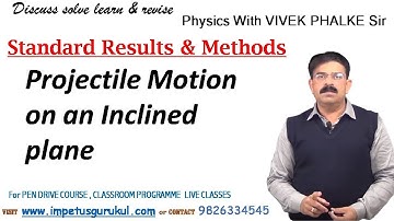Must Do ! Standard Results & Methods - Projectile motion on an inclined plane - Vivek Phalke PHYSICS