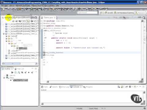VTC Player   Advanced Java Programming Java SE 7, Compiling with Assertions