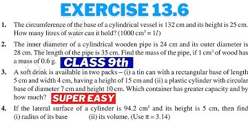 Ex 13.6 Class 9 Maths - Chapter 13 - Surface Areas & Volumes