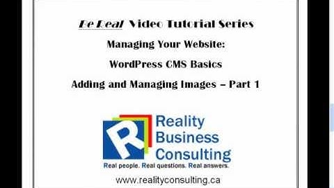 Tutorial on Wordpress CMS 3.0 - Managing Images - Part 1