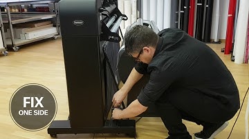 Media Booster installation   Summa cutter   roll changing system Rollenwechsler