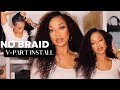 No Braid Down EASY Curly V-Part Wig Install!! This Took Me Less Than 5 Minutes!!- ft beautyforever