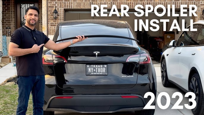 NEW Tesla Model Y/3 Rear Spoiler Carbon Fiber Upgrade from EVBASE 