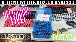 LIVE! START OF KRIEGER RPR 6.5 RELOADS! INSPECT, DECAP, WASH! PART3