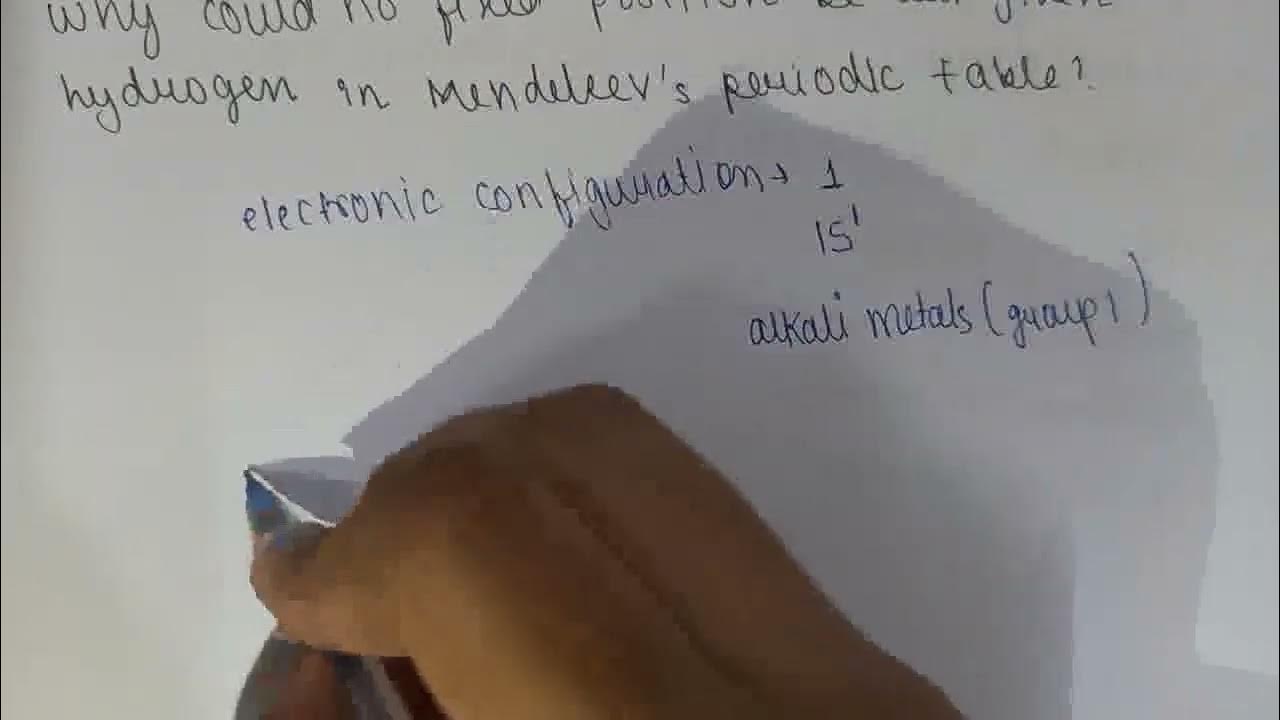 why-could-no-fixed-position-be-given-to-hydrogen-in-mendeleev-s