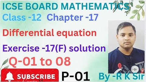 icse board maths class -12 chapter -17 exercise -17(F) solution Q-01 to 08 from OP MALHOTRA