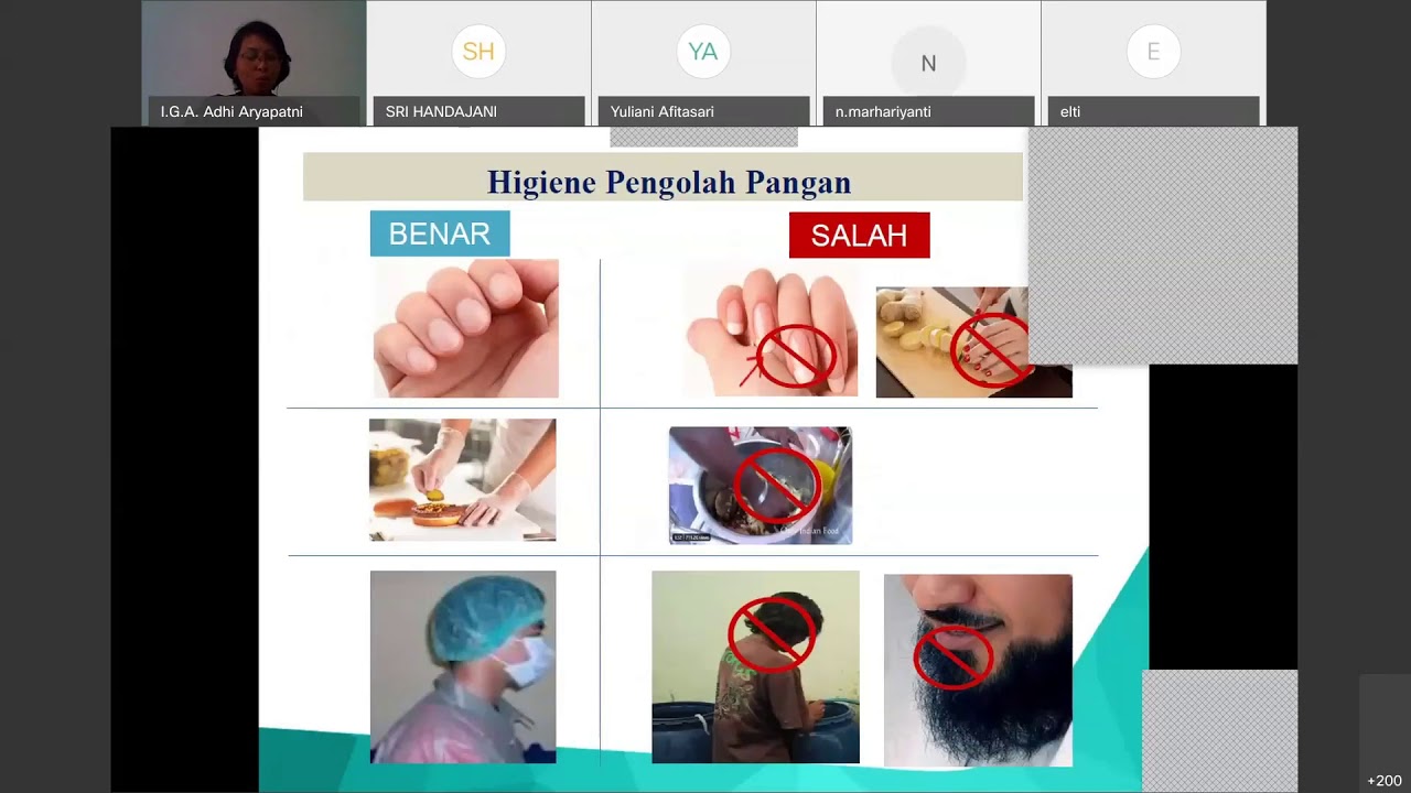 [Materi] Webinar Keamanan Pangan#2 Praktik Higiene dan Kesehatan Karyawan (Kepala BBPOM Jateng)