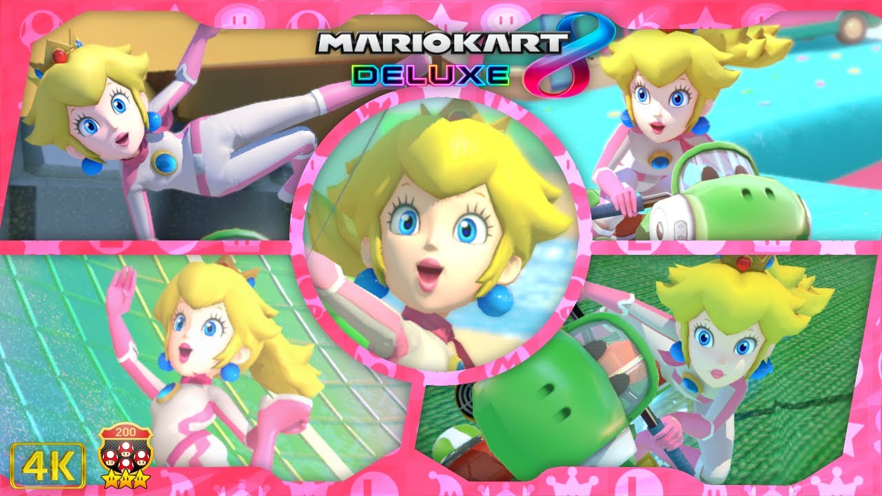 Mario Kart 8 Deluxe DLC ⁴ᴷ Full Booster Pass Course (200cc, All 12 DLC Cups) Peach gameplay