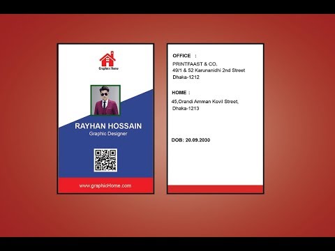 ID Card Design in Photoshop Cs  - Bangla Photoshop Tutorial