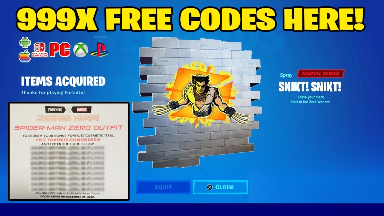 How To Get The New Snikt! Snikt Spray NOW FREE CODES in Fortnite