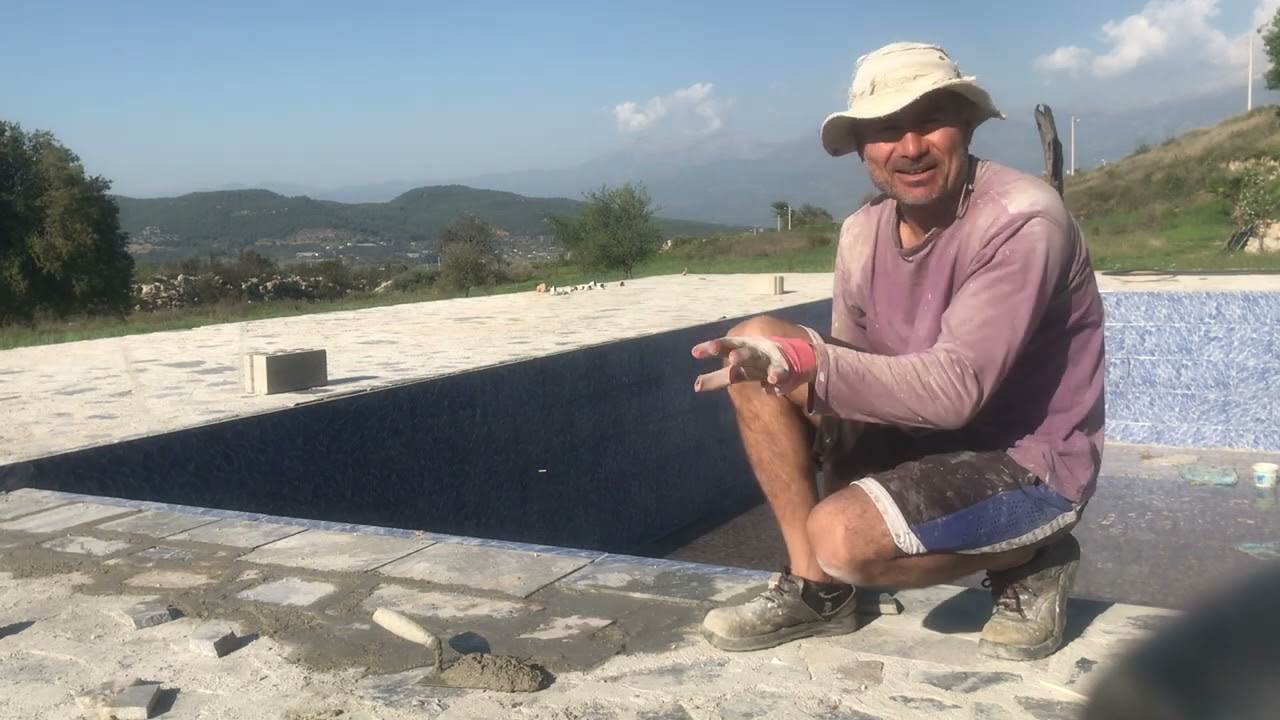 Sonunda havuzu bitirdim. Uygun maliyetli beton havuz nasıl yapılır. kendi havuzunu kendi yap.