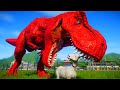 1 HOUR DINOSAURS BATTLEGROUND COMPLICATION - RED T REX vs JOKER SPINOSAURUS, GIGANOTOSAURUS FIGHT!