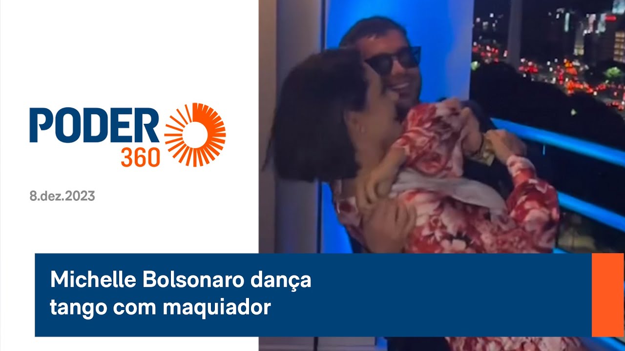 Michelle Bolsonaro dança tango com maquiador