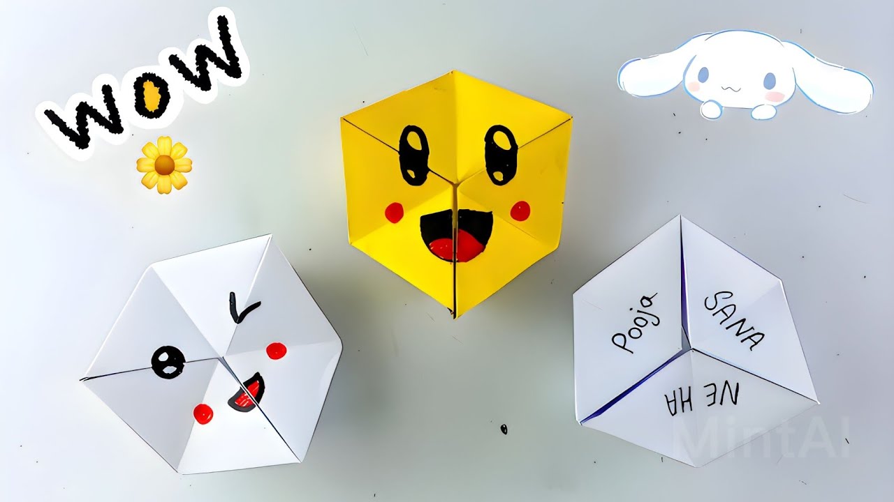 How to make a paper games / easy paper craft pop-up game / handmade ...