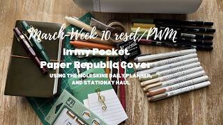 March- Week 10 reset PWM | Paper Republic Pocket in the color Olive | 2026 Moleskine daily Planner
