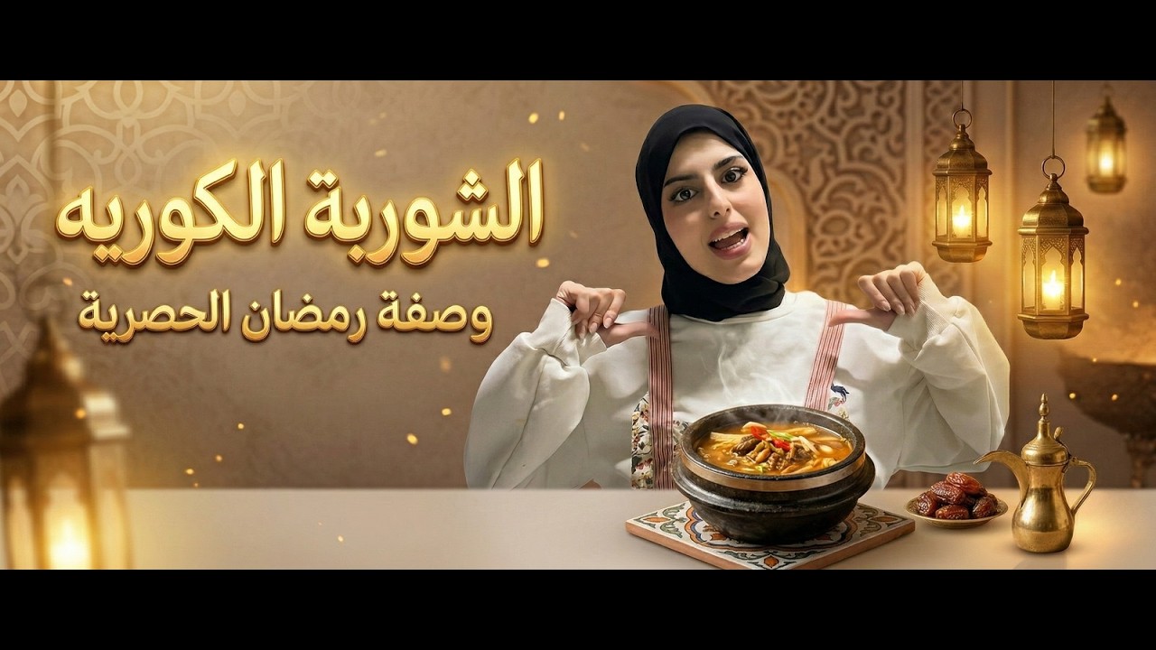 وصفة الشوربه الكوريه بطريقتي في رمضان💕
