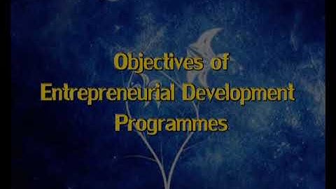 Entrepreneurship Development Programmes (EDPs)