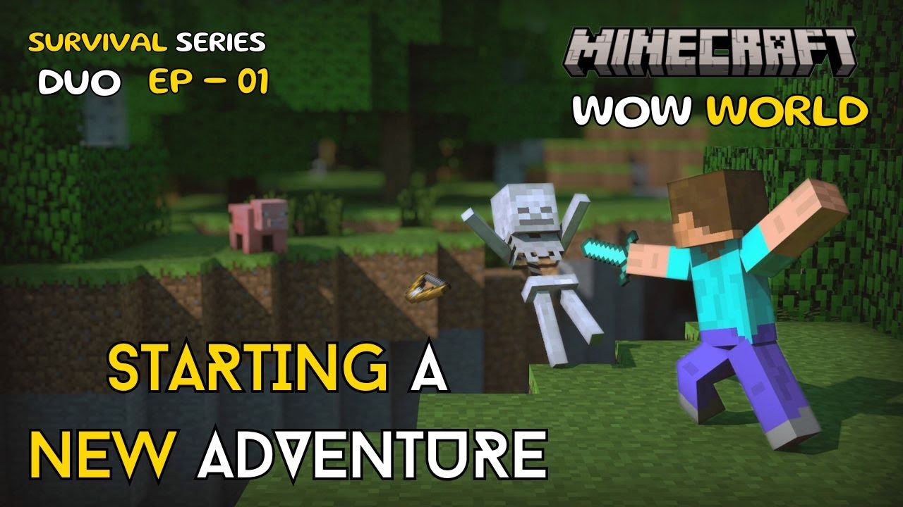 "🏠 Minecraft Duo Survival Episode 1: Starting a New Adventure! 🌍" - YouTube