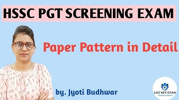HSSC PGT Screening Exam l HSSC Paper pattern l UGC NET GYAN Computer Science