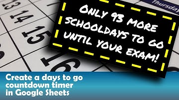 Create a date countdown in Google Sheets