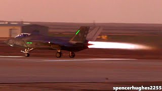 F-35 Dusk to Dark Launch INSANE AFTERBURNERS!