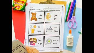 Long Vowel U Worksheets Long U Phonics Activities for Kindergarten 1st Grade