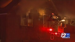 Crews battle hefty fire in West Warwick