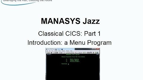 Classical (3270) CICS Programming with Jazz - 1: Introduction
