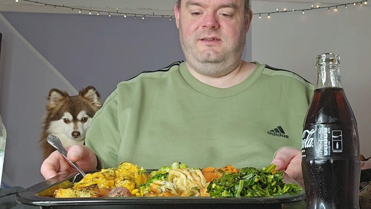 Рождественский жареный ужин в Великобритании (мукбанг)