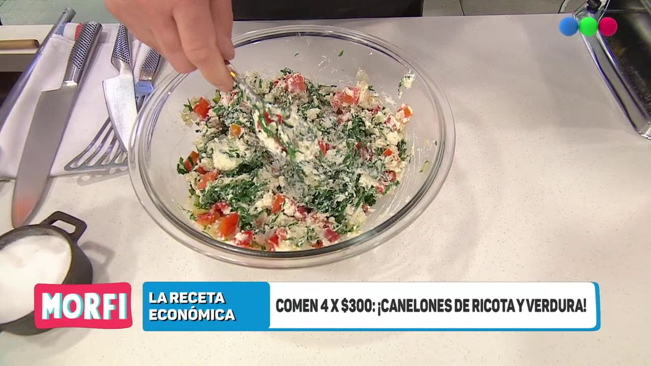 Canelones de ricota y verdura - Morfi