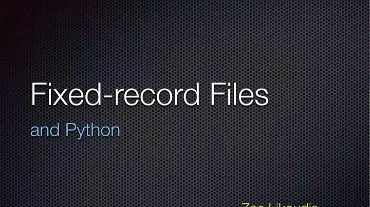 Fixed Length record files in Python