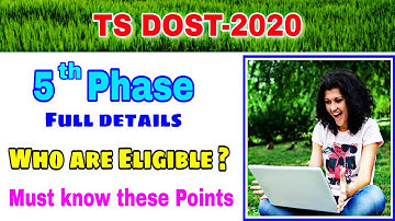 TS DOST-2020 5th Phase full details||Schedule||Eligibility||Ts dost 2020