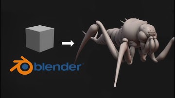 Blender MUTANT SPIDER Creature 3D Sculpt Timelapse