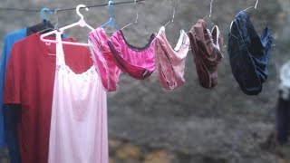 CD Thief on Clothesline Captured on Surveillance Camera