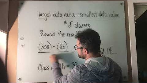 Constructing a Frequency Distribution (part 1 of 3) - Calculating Class Width