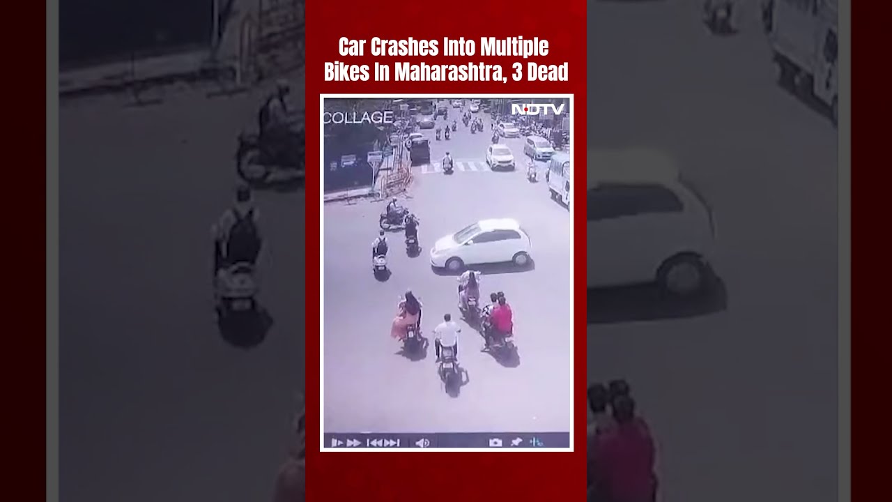 Kolhapur Accident Today Car Crashes Into Multiple Bikes At Intersection In Maharashtra 3 Dead