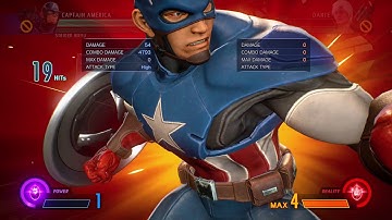 Marvel vs. Capcom: Infinite - Strider + Captain America 1-bar & 3-bar combos