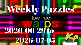Flow Free Warps - Weekly Puzzles - Scanline Challenge - 2026-06-29 to 07-05 - June 29 to July 5 2026 screenshot 2