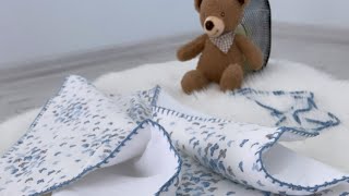 Çift Taraflı Müslin Battaniye Nasıl Yapılır? | Bebek Müslin Battaniye Dikimi 🧣