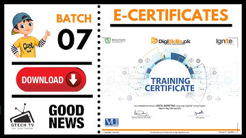 Digiskills Updates: Batch 7 E-Certificates are Ready to Download | Start Earning Online | GTECH TV